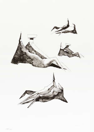 
	
		Lynn Chadwick,
		British 19142003-
		 
		Reclining Figures I, 1971;
		 
		lithograph on...