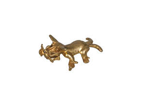 
	
		A gilt metal mythical beast brooch , possibly Mexican, 19th/20th century, modelled...