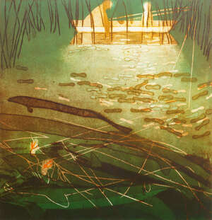 
	
		Peter Jones, British, late 20th/early 21st century- Forgotten Fish; etching/aquatint in...