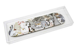 
	
		Andrew Schoultz, 
		American b.1975- 
		 
		Skate Deck, 2007; 
		 
		offset lithograph 7...