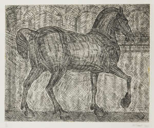 
	
		Leonard McComb RA,
		British 1930-2018-
		 
		St. Mark Venice & Horses, St Marks,...
