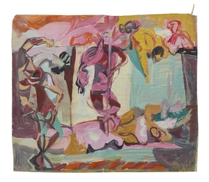 Marian Kościalkowski,&nbsp;Lithuanian 1914-1977 -&nbsp;Untitled (Composition with figures);&nbsp;oil on...