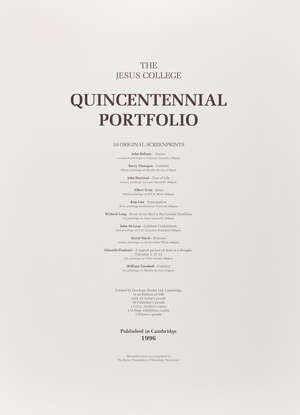 
	
		Various Artists, 
		 
		The Jesus College Quincentennial Portfolio, 1996; 
		 
		the...