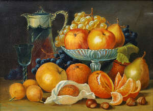 
	
		P A C Schulze, Austrian School, late 19th/early 20th century- Still Life with jug; oil on...