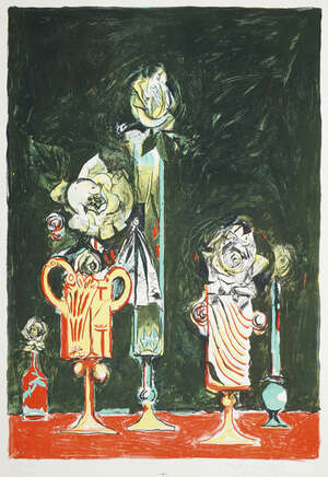 
	
		Graham Sutherland OM, 
		British 1903-1980-
		 
		Roses [Tassi 74], 1966; 
		 
		