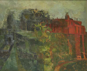 
	
		Leonard Rosoman OBE RA, 
		British 1913-2012- 
		 
		A Bend in the Shrubbery,...