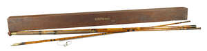 
	
		A Holdfast four section split-cane fishing rod by  C Farlow and Co. Ltd, early 20th...