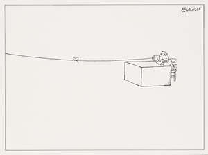 
	
		Ed McLachlan, British b.1940- The Art of Communication; pen and ink, signed, 28x37cm...