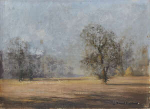 
	
		David Shepherd CBE FRSA,
		British 1931-2017-
		 
		Landscape with trees;
		 
		oil...