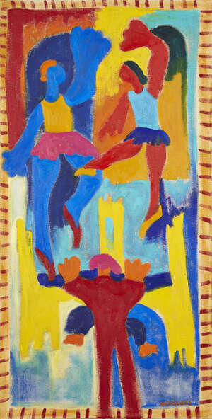 
	
		Cristina Rodriguez, 
		Columbian b.1964- 
		'One, Two, Three', 1991; 
		oil on canvas,...
