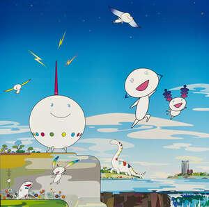 
	
		Takashi Murakami,
		Japanese b.1962-
		 
		Planet 66, 2004;
		 
		offset lithograph in...