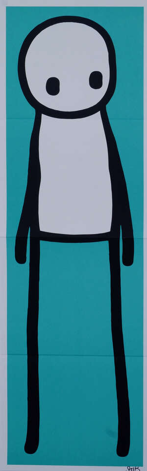 
	
		Stik,
		British b.1985
		 
		Standing Figure (Turquoise), 2015;
		 
		offset lithograph...