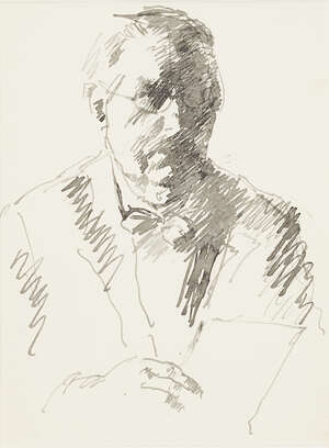 
	
		RTOArthur Ralph Middleton Todd RBA RA RE, 
		British 1891-1966- 
		Portrait of a Man;...