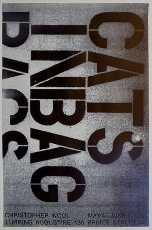 
	
		Christopher Wool, 
		American b.1955- 
		 
		Cats in a Bag, 1991; 
		 
		offset...