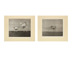 Dame Elizabeth Frink CH DBE RA,&nbsp;British 1930-1993,&nbsp;Chanticleer and Pertelote; Chanticleer and The...