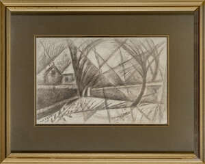 
	
		Marie Vorobieff Marevna, 
		
		Russian 1892-1984- 
		 
		Ealing Landscape, 1982;...