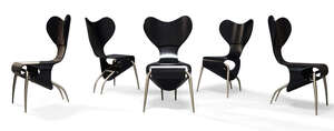 
	
		Ron Arad (b.1951), A rare set of ten 'Empty' chairs for Driade, Milan, Italy and supplied...