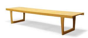 
	
		Yngvar Sandström, an oak 'Tokyo' bench, manufactured by Nordiska Kompaniet   
		1960s,...