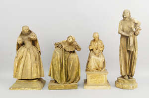 
	
		Agatha Walker, British, 1888-1961, a plaster figure of Helena, 38.5cm high, together with...