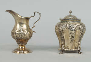 
	
		A late Victorian silver tea caddy, London c.1900, Snow & Ashworth (Frank Rowland Snow &...