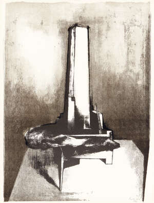
	
		Reg Butler
		British 1913-1981-
		 
		Tower, 1968; 
		 
		lithograph on wove, signed and...