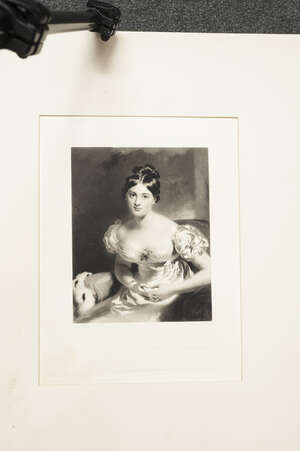 
	
		Samuel Cousins RA, 
		British 1801-1887
		 
		"The Countess of Blessington", after...