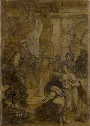 Italian School, 
late 18th/early 19th century- 
 
Presentation in the Temple; 
 
oil on canvas,...