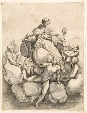 
	
		Sisto Badalocchio, 
		Italian 1585-c.1619- 
		Apostles and Prophets in various poses,...