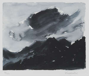 
	
		Sir Kyffin Williams KBE RA, 
		Welsh 1918-2006-
		 
		Stormy Mountainscape;
		 
		