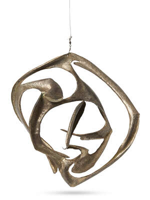 
	
		Robert Cook,
		British b.1921-
		 
		Abstract mobile;
		 
		silver plated metal on...