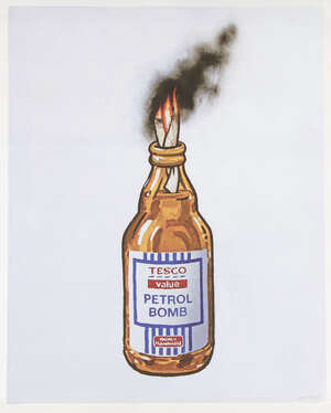 
	
		Banksy, 
		British b.1974- 
		 
		Tesco Value Petrol Bomb, 2011; 
		 
		offset...