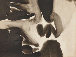 
	
		Paul Shusaku Foujino, 
		
		Japanese 1925-1982- 
		
		Untitled composition, circa 1960;...