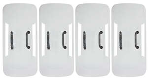 
	
		Michael Joo, 
		American/ Korean b.1966- 
		Divided/Echoed, 2012; 
		four shields,...