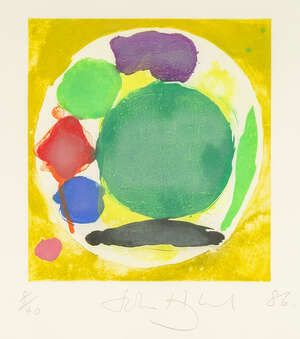 
	
		John Hoyland RA, 
		British 1934-2011- 
		 
		Ekel, 1986; 
		 
		etching with aquatint...