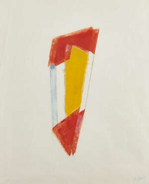Naum Gabo KBE,
Russian/American 1890-1977 -
 
Untitled (MM3), 1972-73;
 
gouache, coloured crayon...