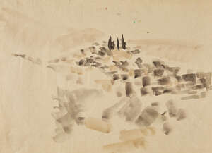 
	
		Manolis Calliyannis, 
		Greek 1932-2010 - 
		 
		Lesbos, 1955; 
		 
		watercolour on...