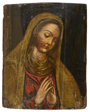 Venetian School, 
		early-mid 16th Century- 
		Virgin Mary; 
		oil on panel, 54 x 44 cm. (unframed).