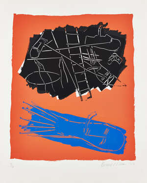 
	
		Bruce McLean,
		Scottish b.1944-
		 
		Pipe Dream, 1984; 
		 
		screenprint in colours...