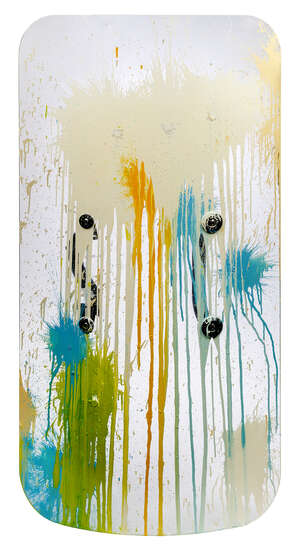 Michael Joo, American/ Korean b.1966- 
Bodata, 2012; 
aluminized low-iron glass, oil based enamel...