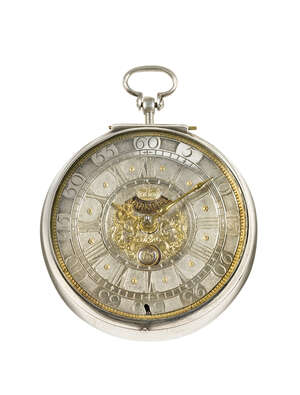 
	
		An 18th century silver verge pocket watch, by James Markwick, the silver champleve dial...