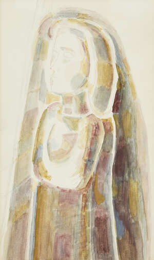 Margaret Garland, 
British 1893-1976 - 
 
Angel, c. 1940; 
 
watercolour over pencil on paper, 35 x...