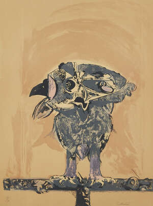 
	
		Graham Sutherland OM,
		British 1903-1980-
		 
		Owl [Tassi 102], 1968;
		 
		lithograph...