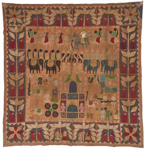 
	
		A KanpuriTemple Hanging, Uttar Pradesh, India, early 20th century, with cotton applique...