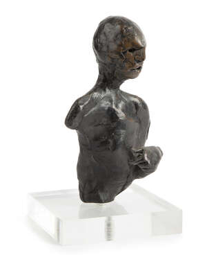 
	
		Bryan Kneale MBE RA, 
		British b.1930 - 
		 
		Portrait of a Man; 
		 
		bronze...