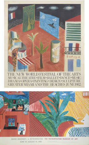 
	
		David Hockney OM CH RA, 
		British b.1937- 
		 
		The New World Festival of the Arts;...