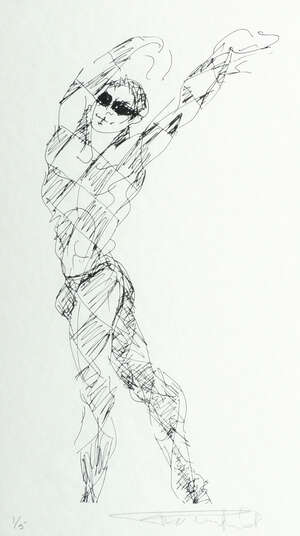 
	
		Tom Merrifield ARBS, British b.1932- Harlequin; digital print on textured paper, signed...