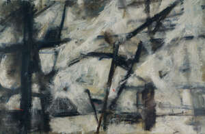 
	
		Attributed to Joan Lundborg, American 20th/21st century-  Light and Shadow, oil on...