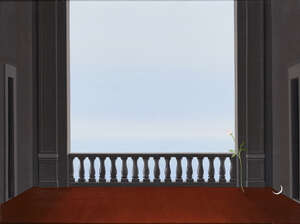 
	
		Franco Lastraioli, 
		Italian b.1931 - 
		&nbsp;
		Luogo di Attesa; 
		&nbsp;
		oil on panel,...