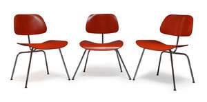 
	
		After Charles and Ray Eames, a set of six 'DCM' chairs for Vitra    
		1998,...