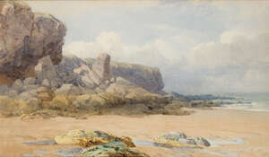 
	
		John Henry Mole, 
		 
		British 1814-1886- 
		 
		Northumberland coast; 
		 
		